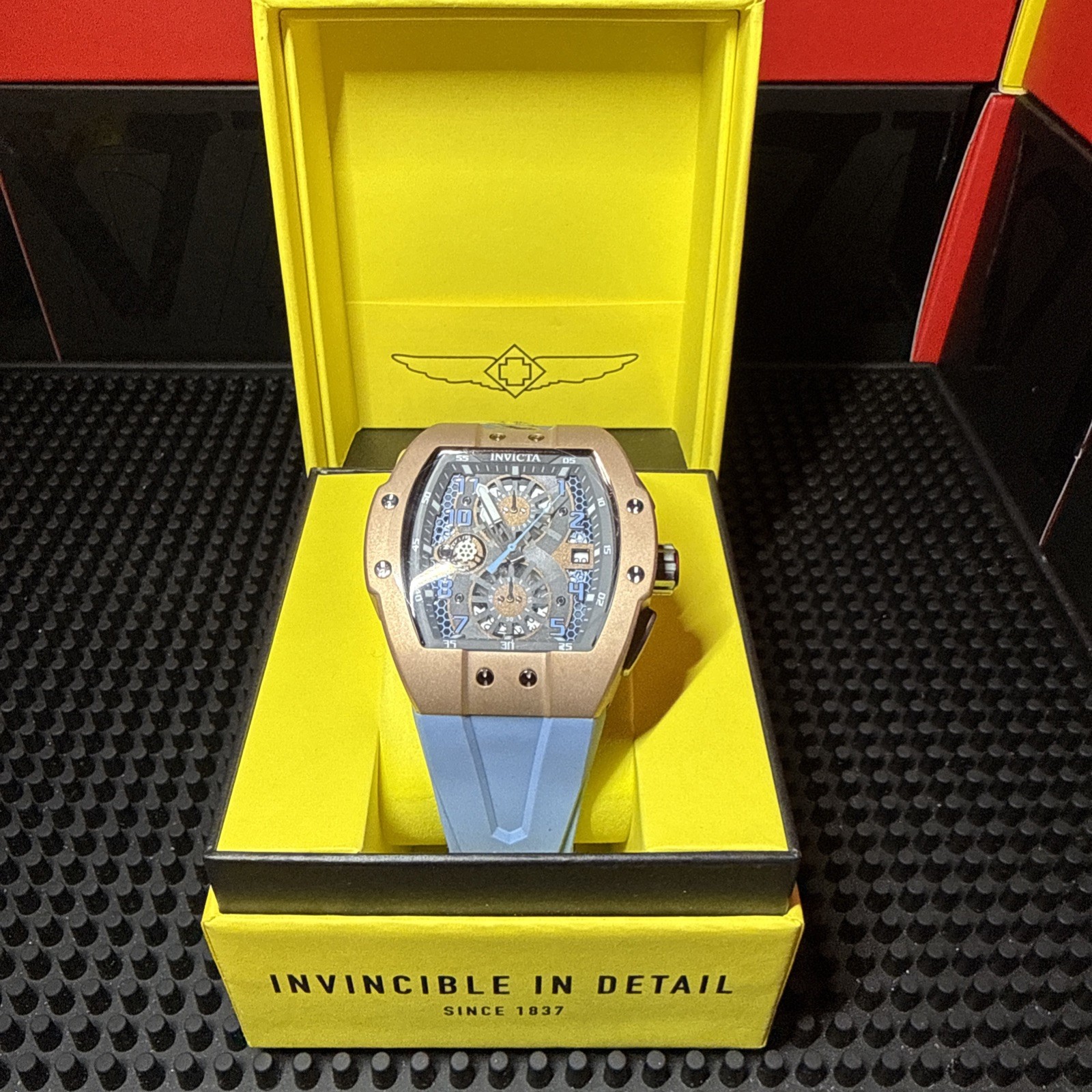 Invicta Racing Men’s Watch – 47mm Light Blue Silicone Strap 50410