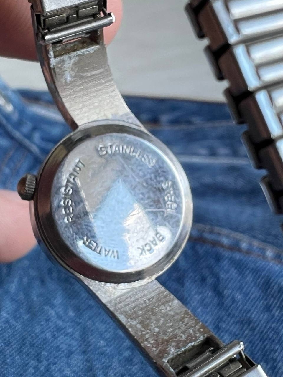 Vintage 1990s Calvin Klein quartz Geometric Watch Futuristic Bracelet Steel Y2K