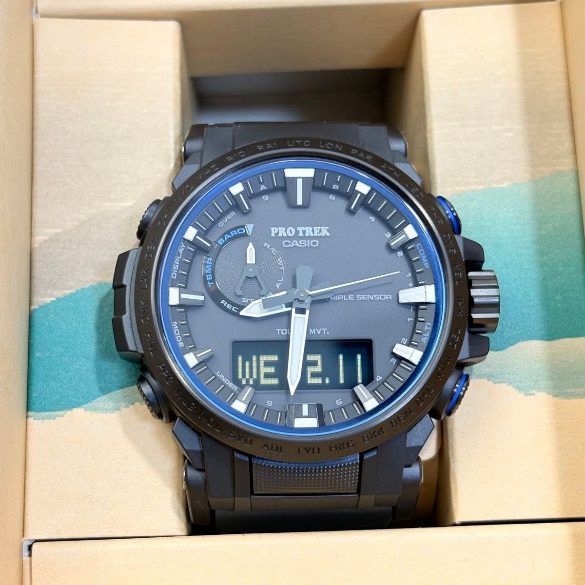 CASIO PRO TREK Climber Line Radio Solar Biomass Plastic PRW 61FC 1JF Black