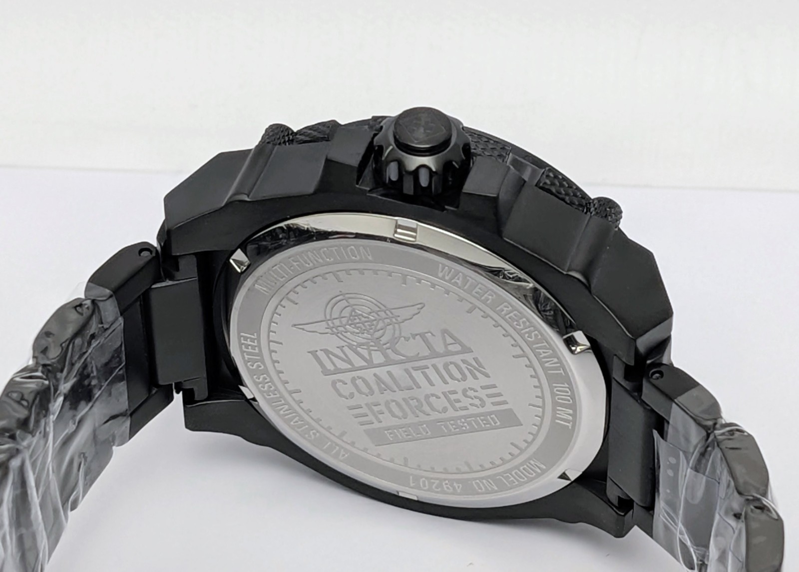 Invicta Coalition Forces Spline Command Men’s Watch – 50mm. Black – Yellow Radar