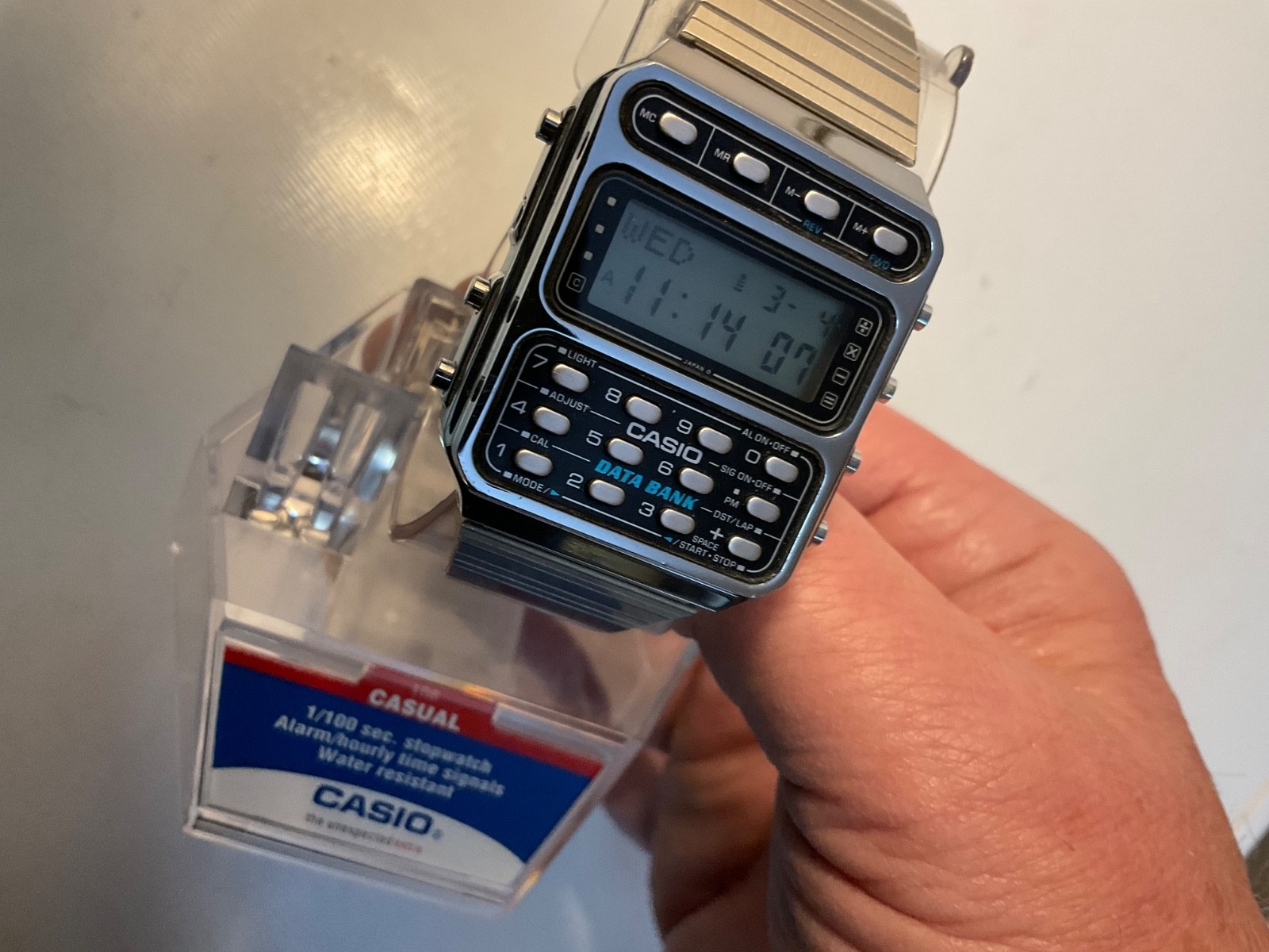 CASIO 246 CD-401 Databank Calculator 1983 1st GEN Mens Watch JAPAN M Near Mint!