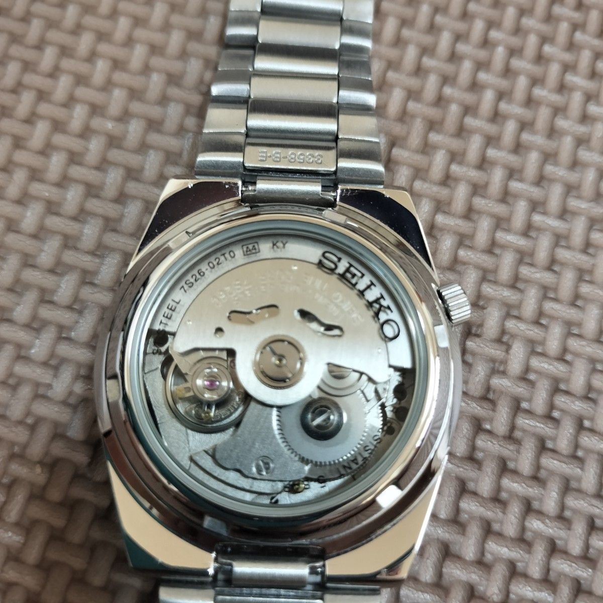 Seiko 5 SNKE01K1 Automatic Mens Watch Day-Date Black Dial 50m Japan