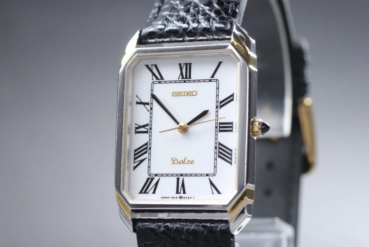 RARE Vintage [Near MINT+++] SEIKODolce 5S21-5A10 Roman Sweep SecondMens Watch