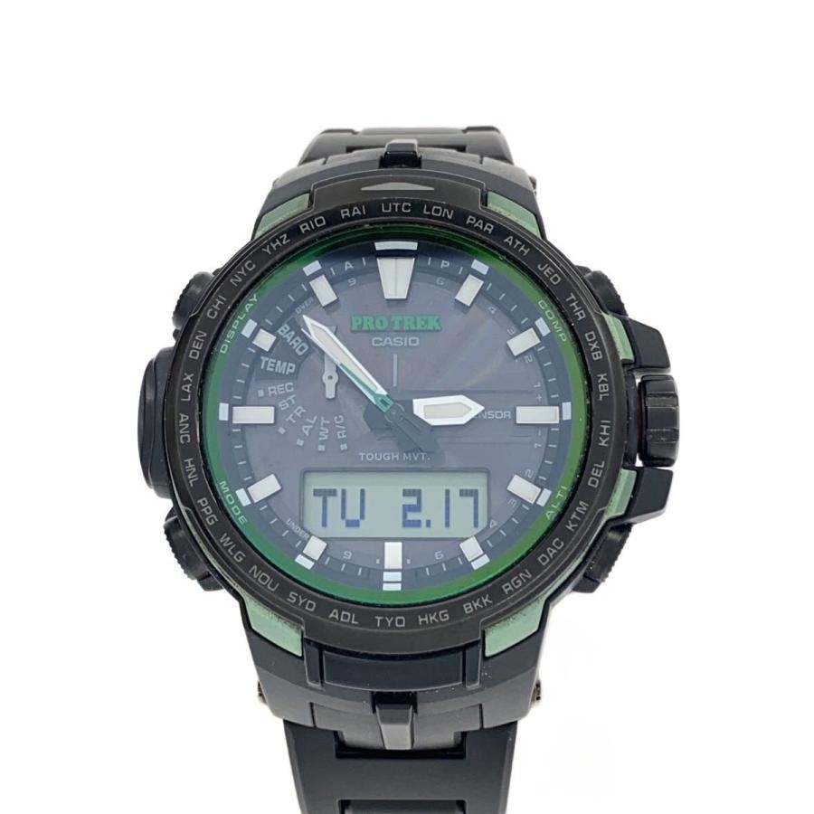 CASIO PROTREK Case Size 5.7 ×5.2cm Wrist Size 18.5cm Used Watch #578419