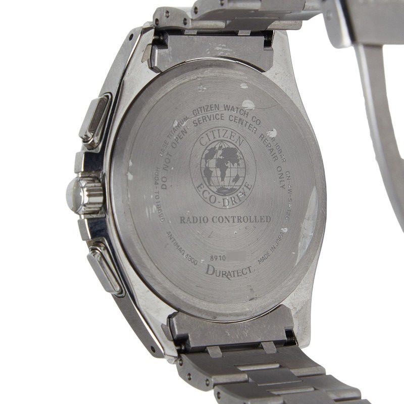 Citizen Attesa Eco Drive Wristwatch H804 T018696 Gray Silver Stainless Steel Men