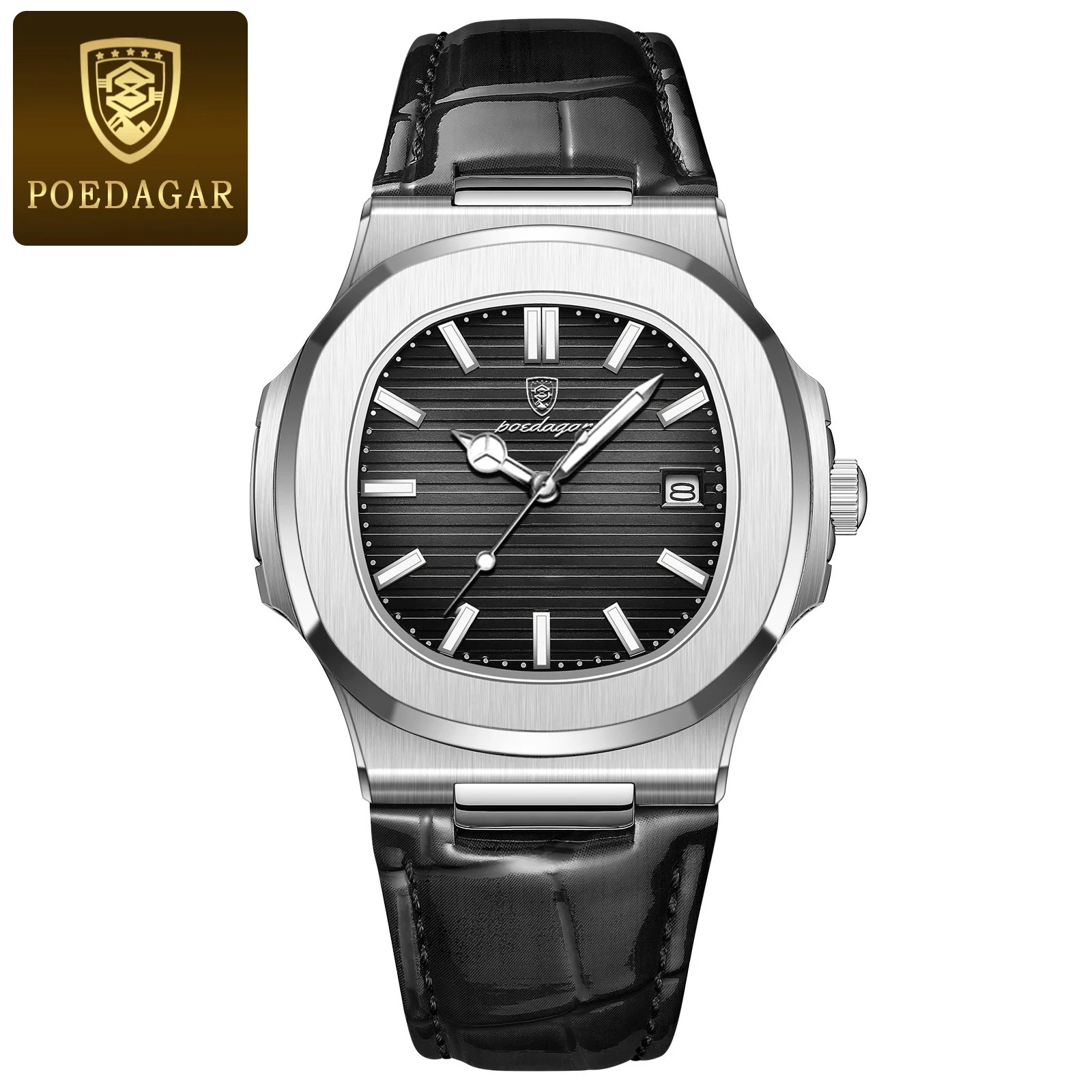Luxury Man Watch Date Waterproof Luminous Leather Watches for Men High Quality