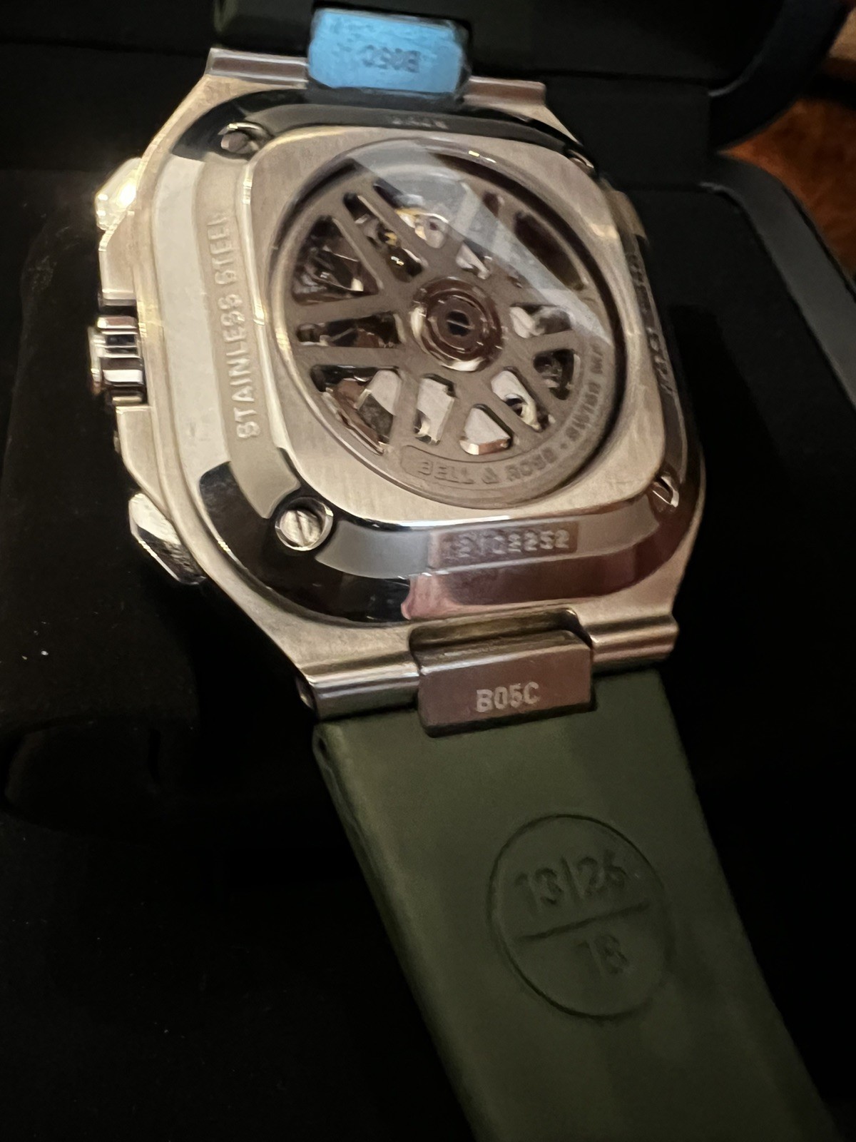 BELL&ROSS BR05 Chronograph. Green Steel BR05C-GN-ST/SRB. Excellent!!