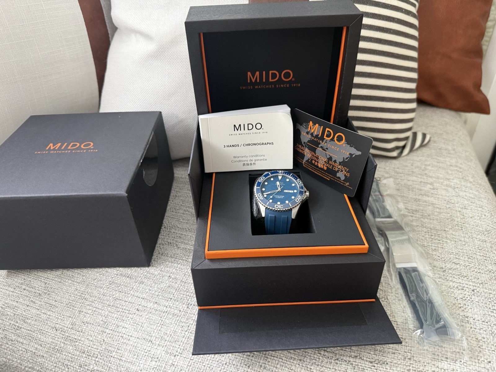 Mido Ocean Star 200C Men’s Automatic Watch + new strap, 42.50mm, M0424301104100