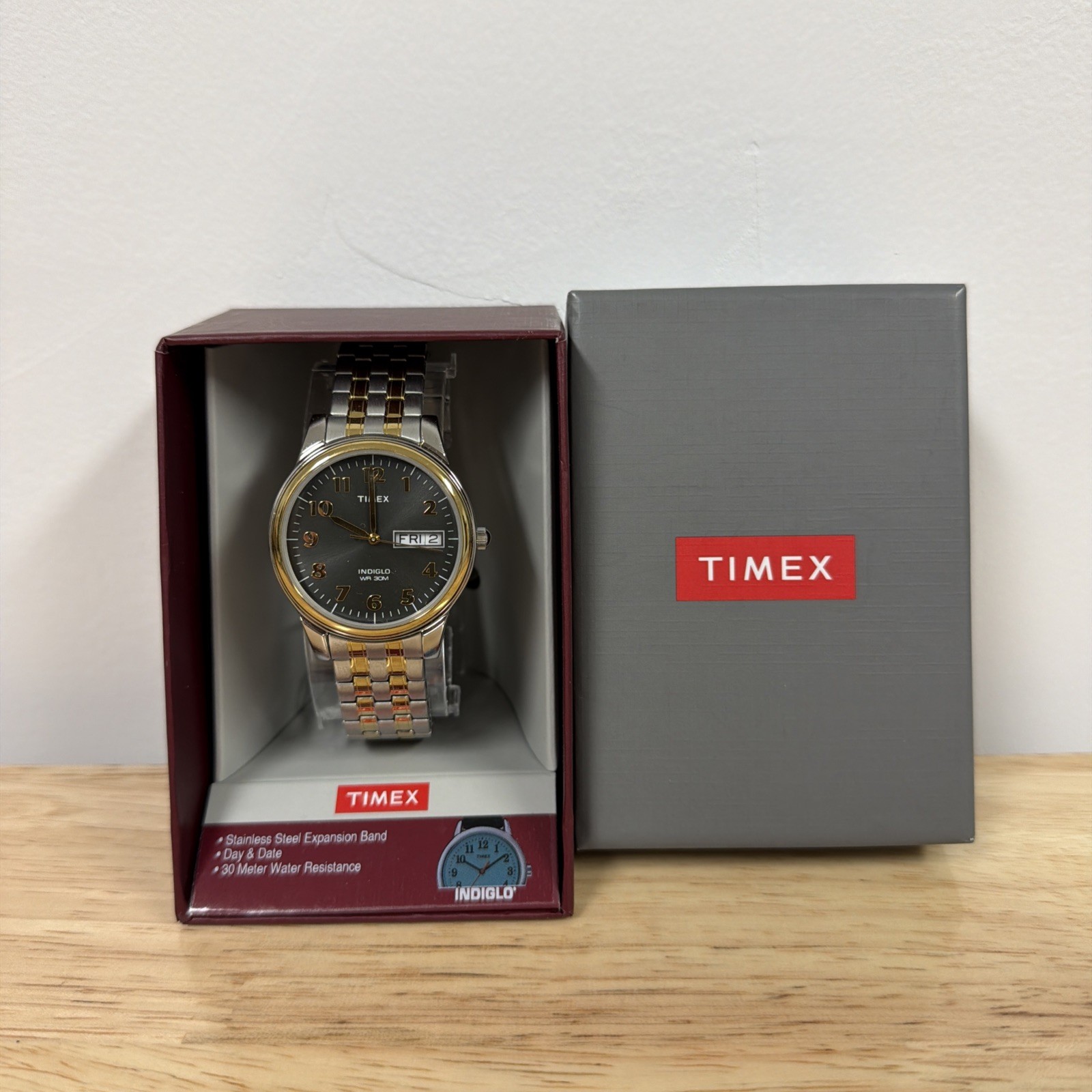 Timex Mens Two-Tone Expansion Bracelet Watch, One Size!! Brand New T26481