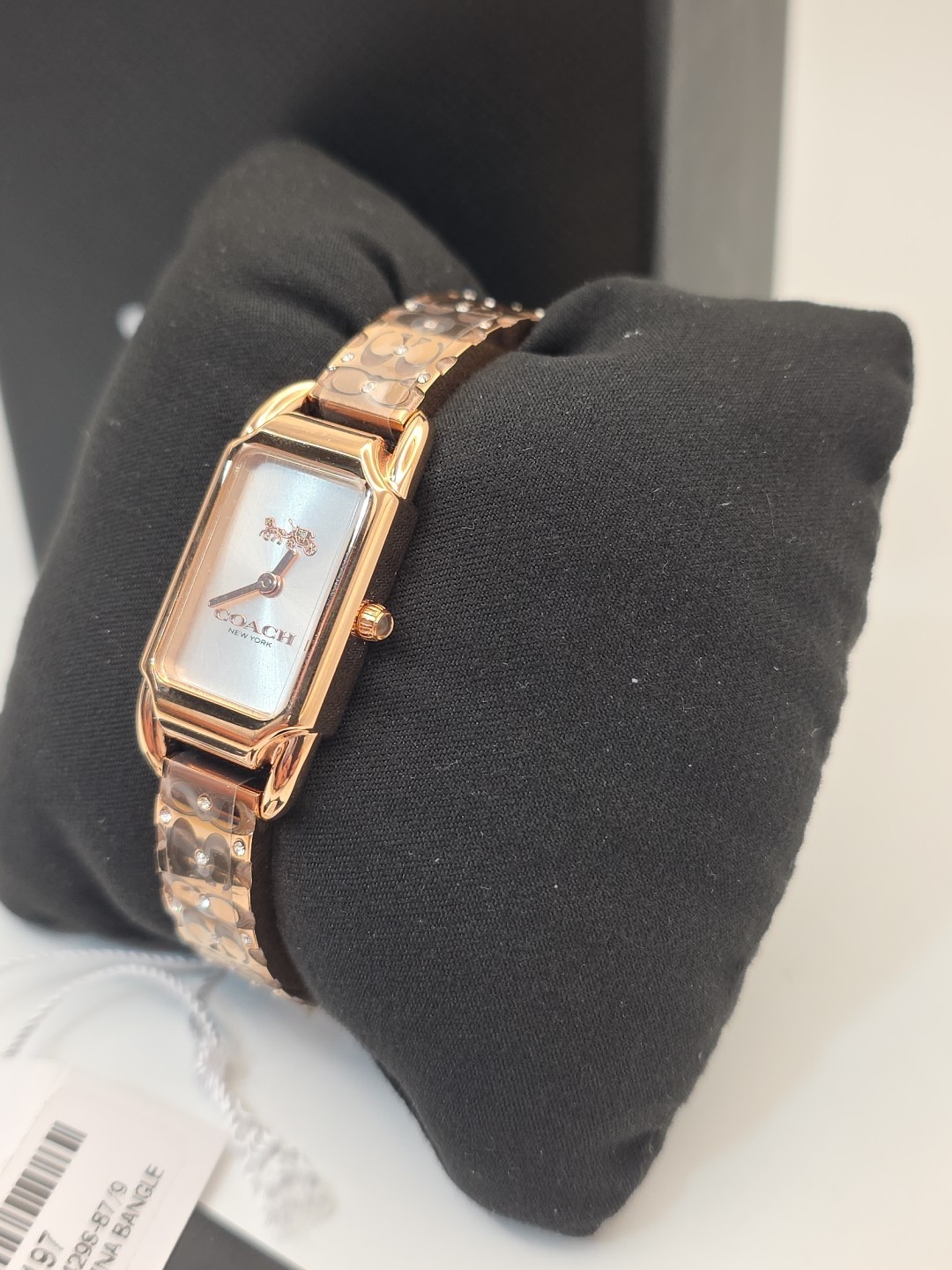 Coach TANK Women’s Rose Gold Bangle Bracelet Quartz Wristwatch Water-Resistant