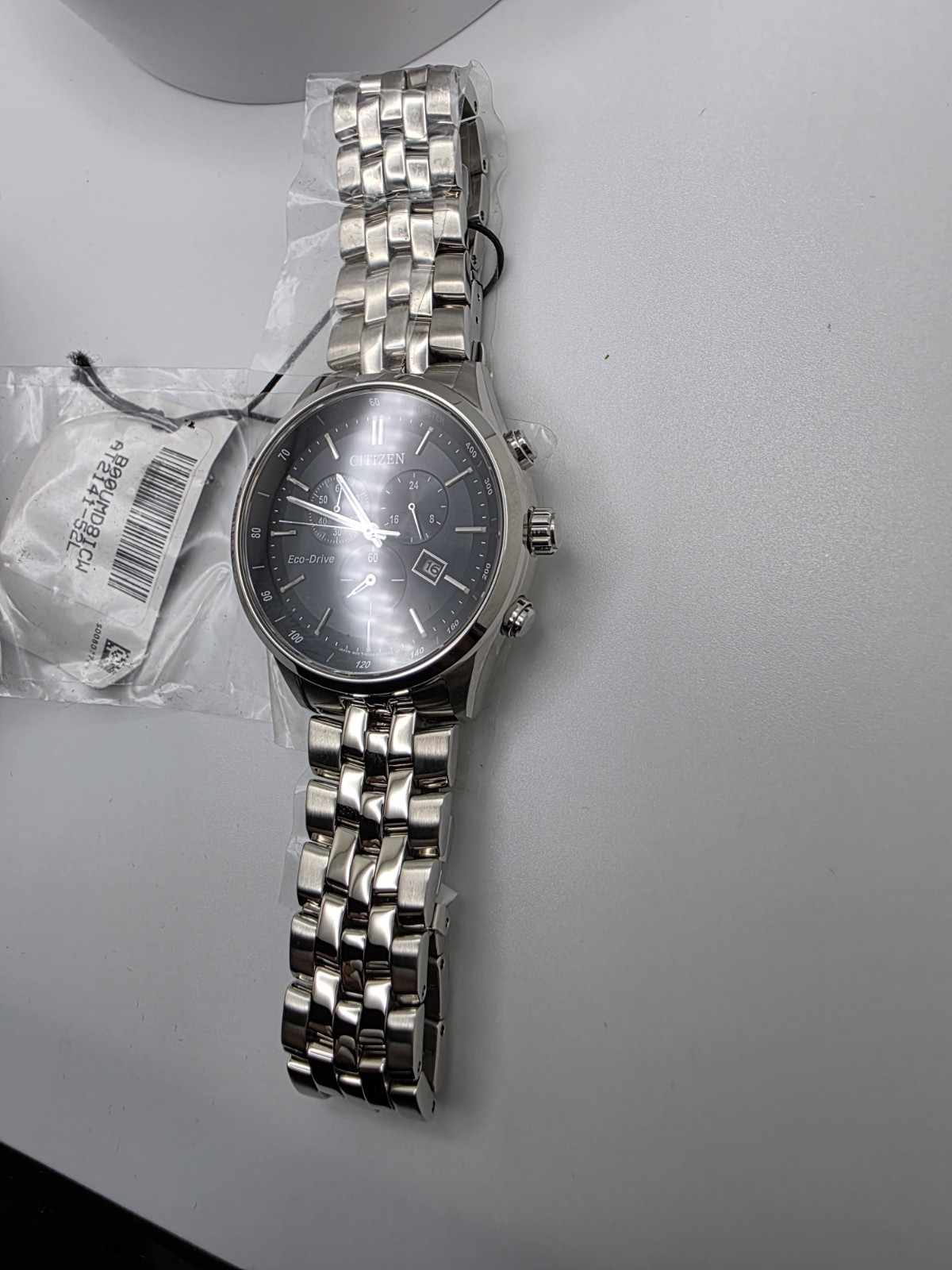 Citizen Eco-Drive AT2141-52L Blue Chronograph New w/ Plastic & Tag Men’s Watch