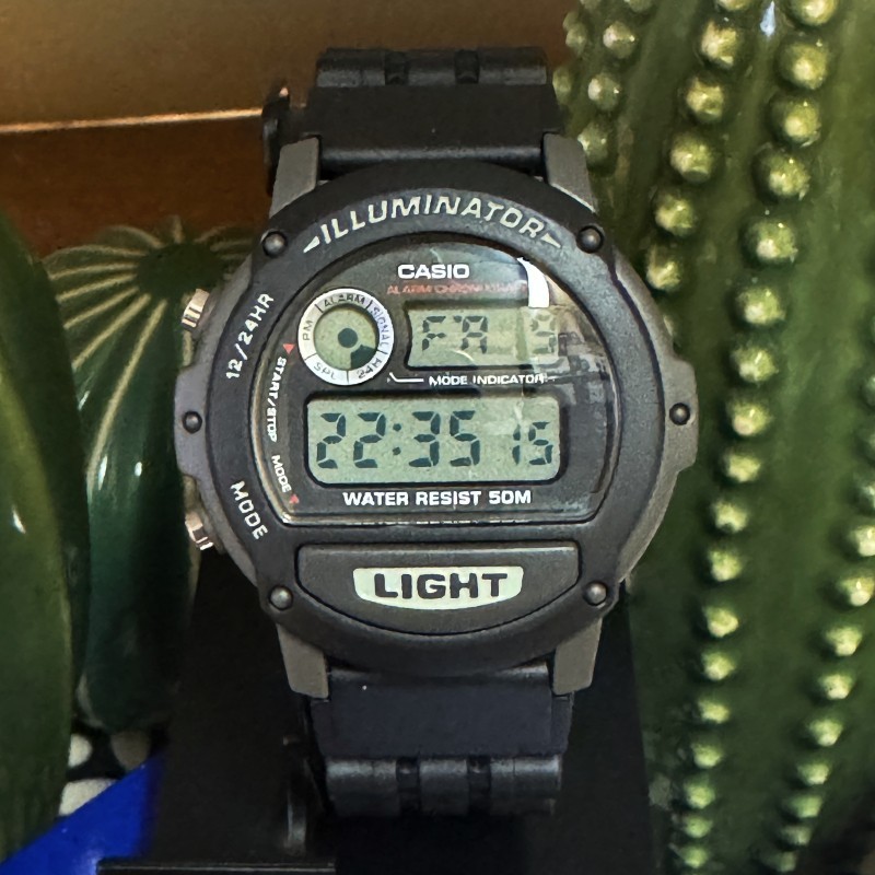 CASIO W87H-1V Illuminator Sports Digital Watch, Black/Gray