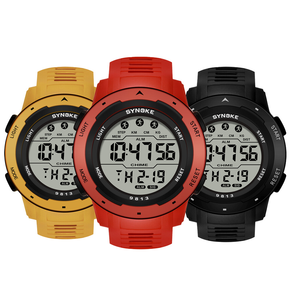 Men’s Electronic Watch Sports Outdoor Watch Waterproof Multifunctional LED Watch