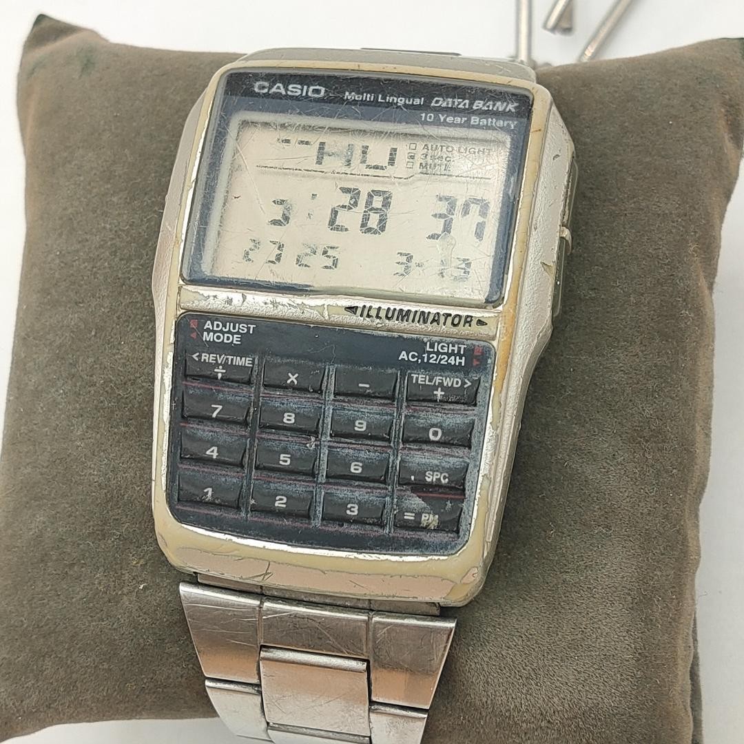 FOR PARTS Casio Data Bank DBO-02 Module 2888 Multi-Lingual Calculator Watch