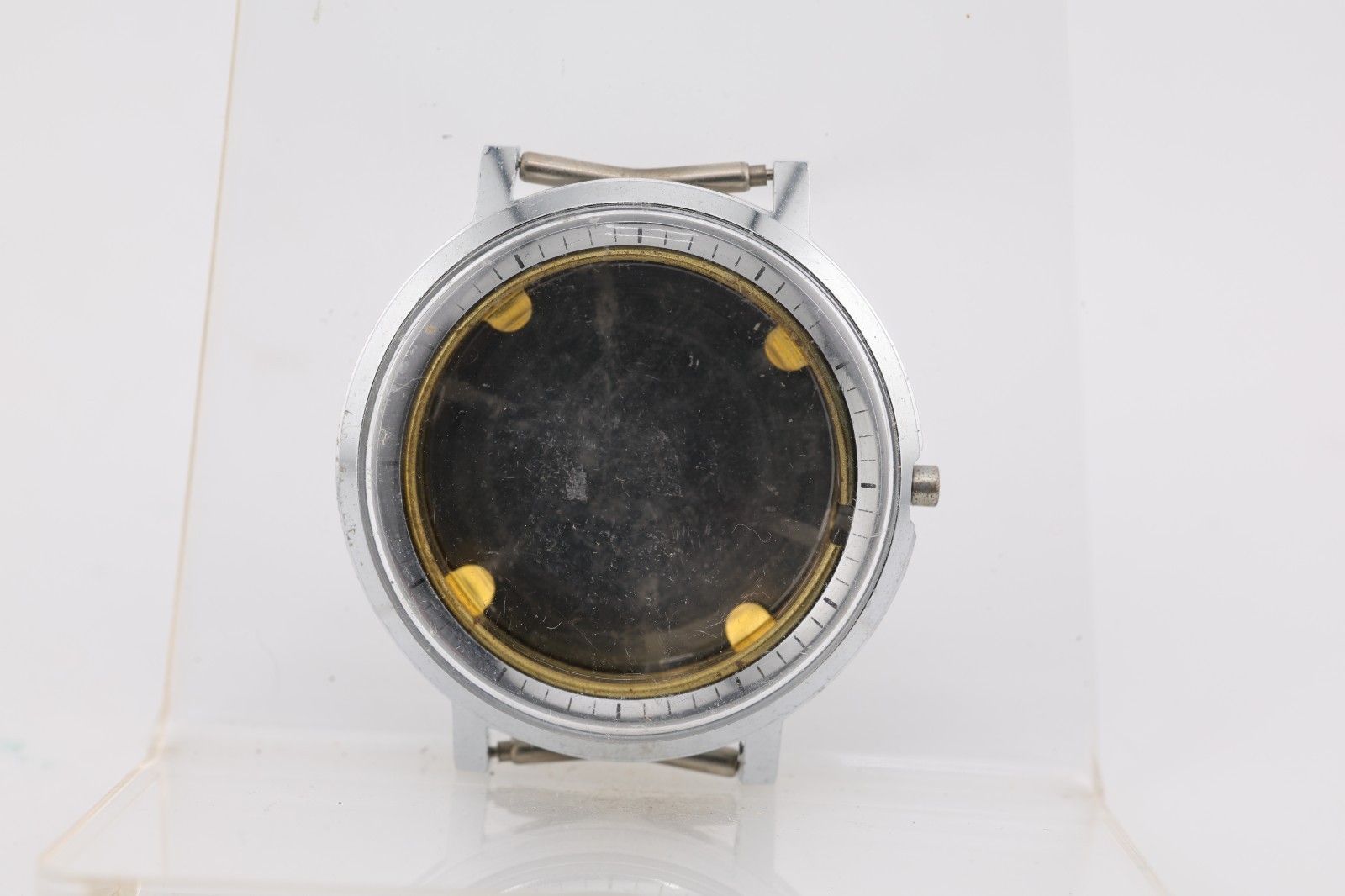 NOS VTG SWISS MADE WRIST WATCH CASE, 35.4mm, 15mm LUG, 25.5mm MOVEMENT SEAT (EU)
