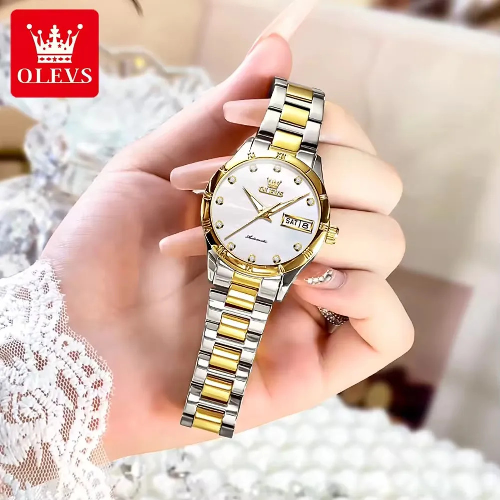 OLEVS Women’s Automatic Watch Waterproof Mechanical Wristwatch for Ladies