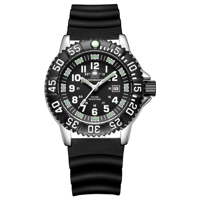 Military Men’s Watch Aidis Blue Green Luminous Waterproof Quartz Stainless Steel