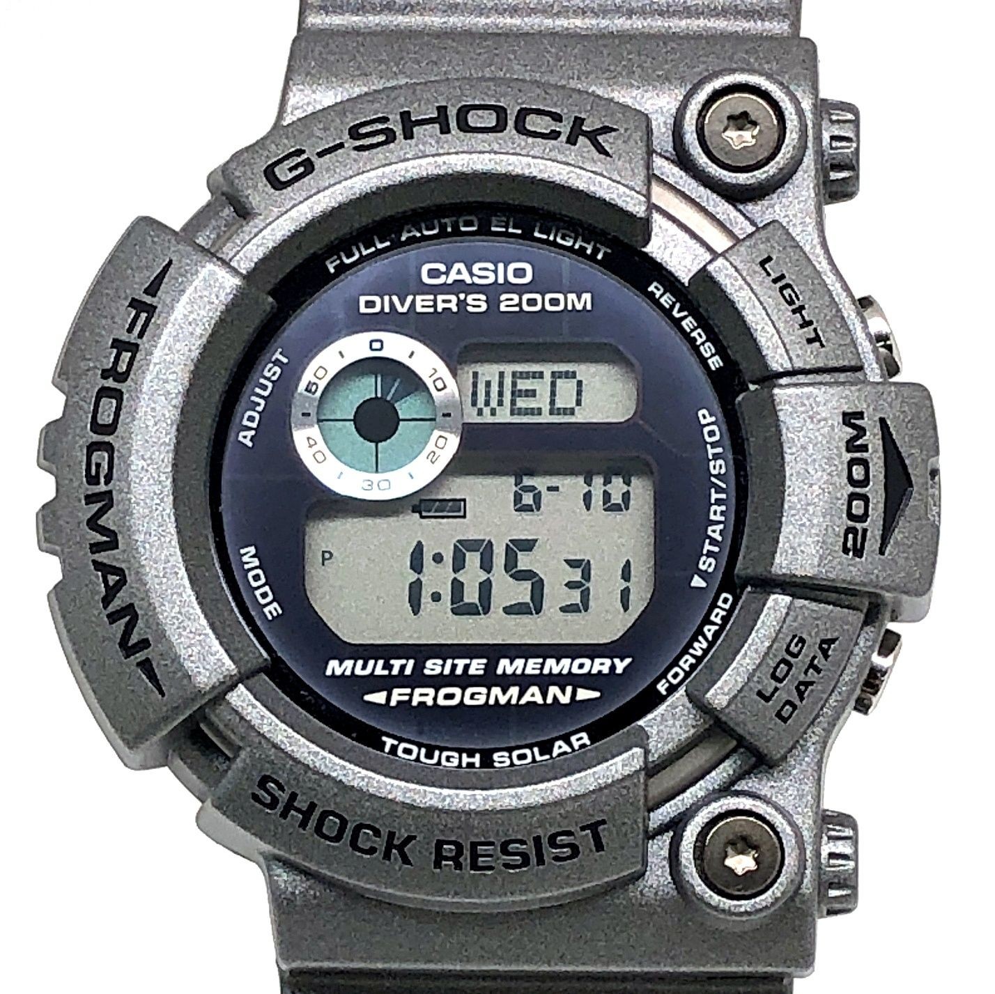 G SHOCK G Shock GW 200S 8 FROGMAN BLACK SILVER Frogman Black Silver Metallic Coa