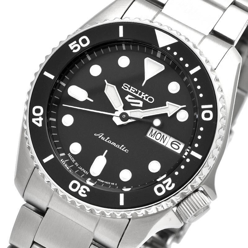 SEIKO 5 Sports SBSA225 SKX Sports Style Automatic Watch Black Dial 38mm