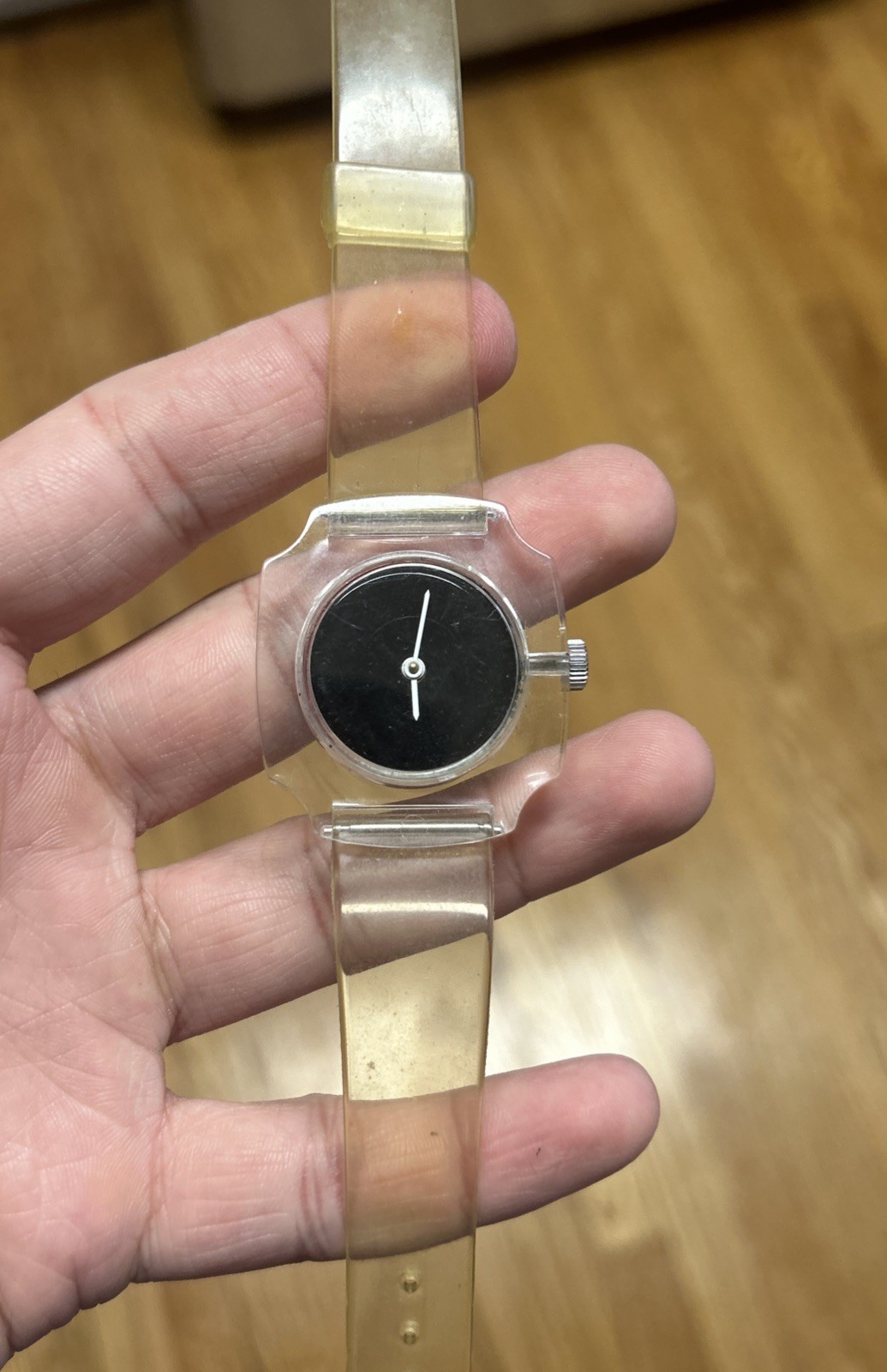 Vintage Wotania Clear Acrylic Women’s Watch Parts Or Repair