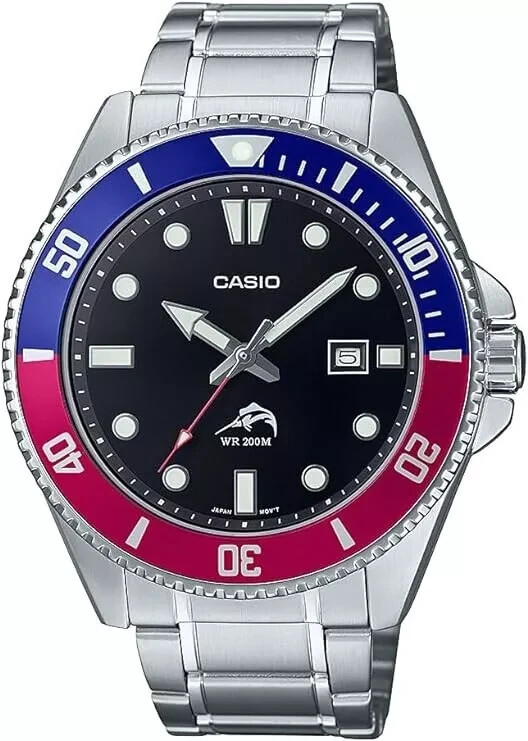 Casio MDV106DD-1A2, Men’s Analog Watch, Stainless Bracelet, Date, 200 Meter WR