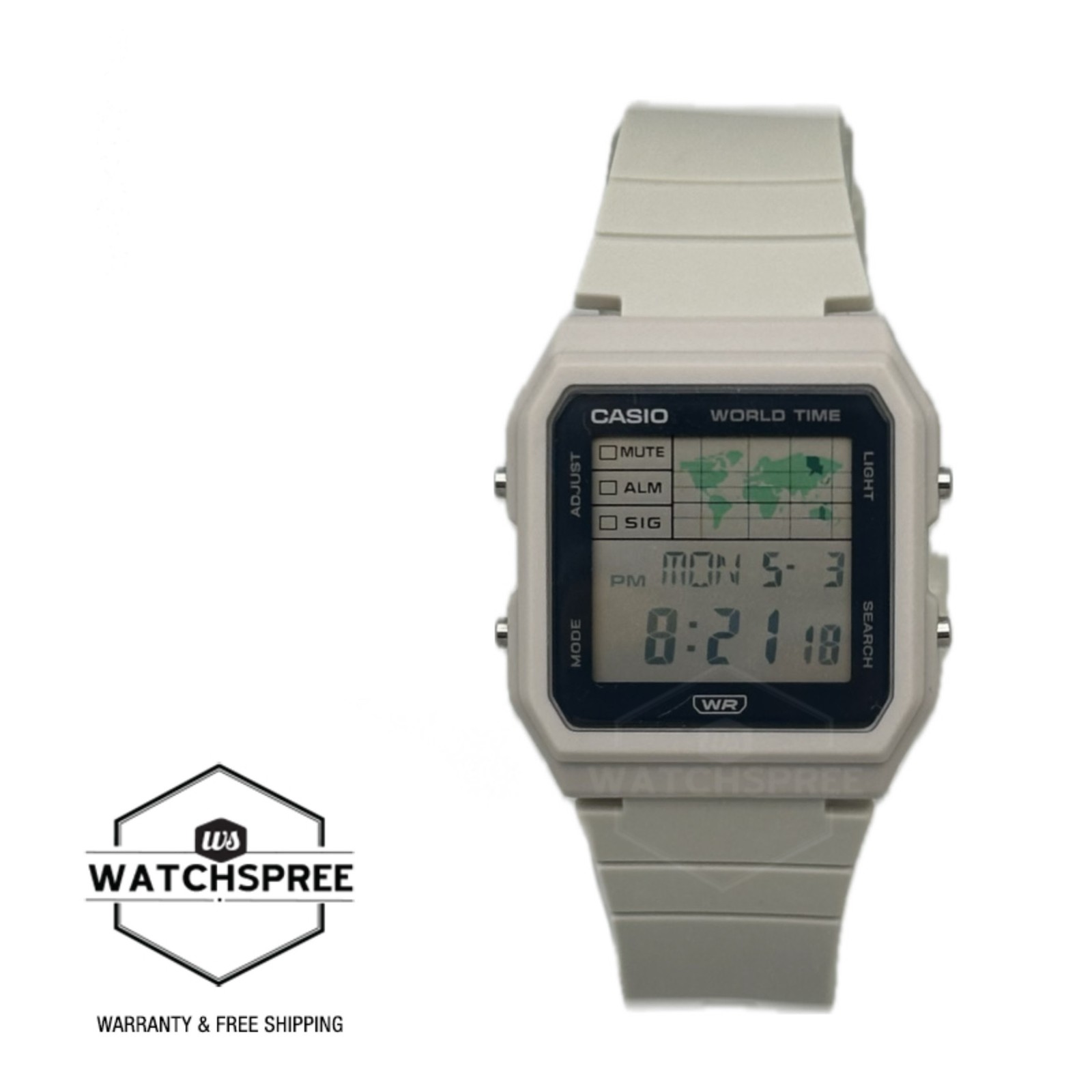 Casio Digital Bio-Based Ivory Resin Band Watch LF30W-8A LF-30W-8A