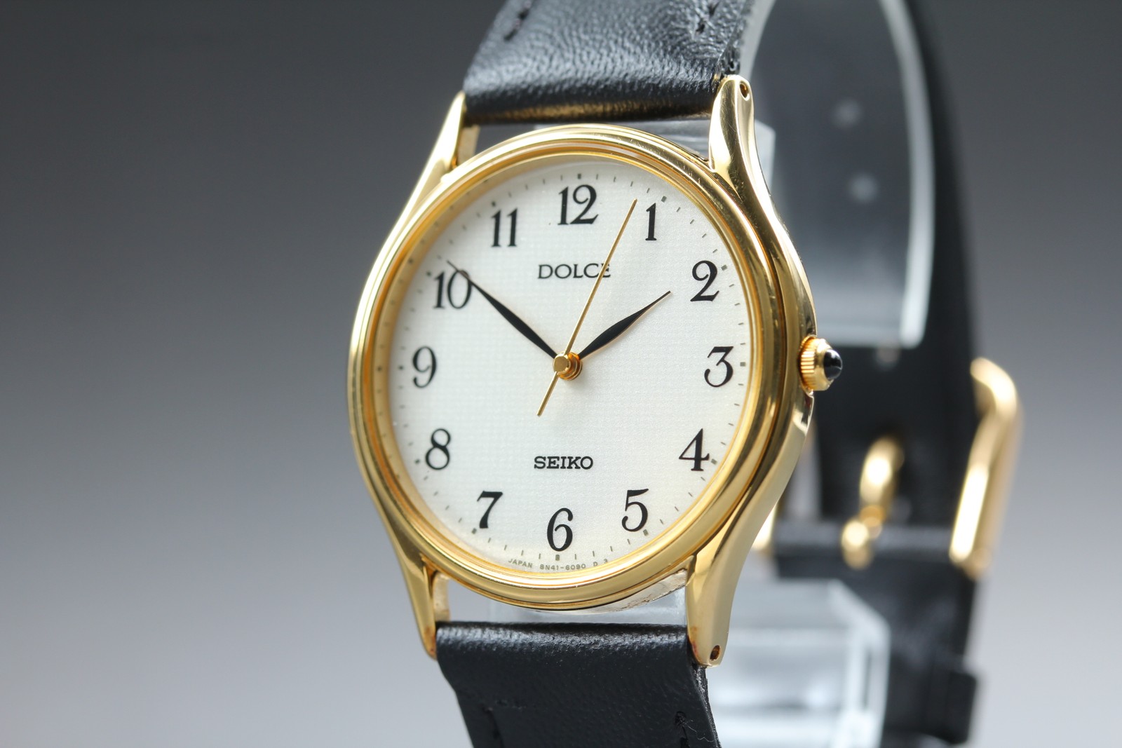 [Near MINT] Vintage SEIKO DOLCE 8N41-6060 White Dial Watch Quartz From JAPAN
