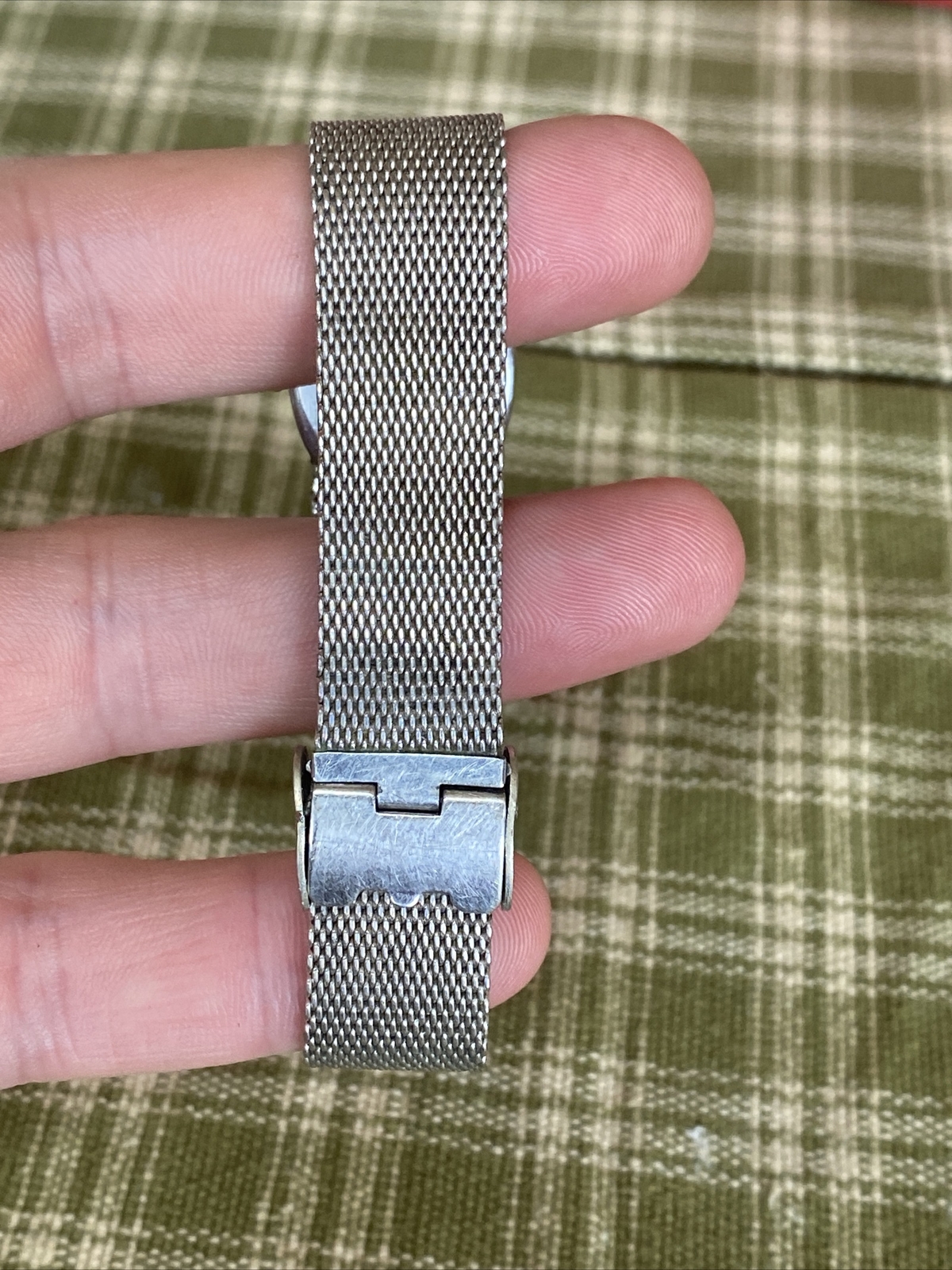 Vtg Ladies Waltham Incabloc 17 Jewel 1/20 10k GF 15mm Mira-Flex Mesh Watch Band