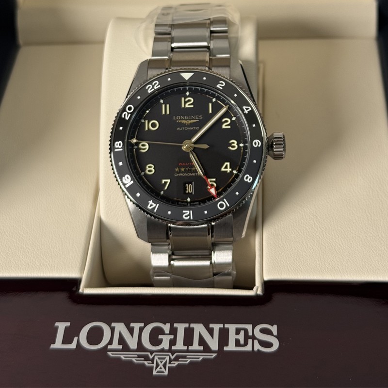 New Longines Spirit Zulu Time 39mm Titanium Anthracite Men’s Watch L3.802.1.53.6