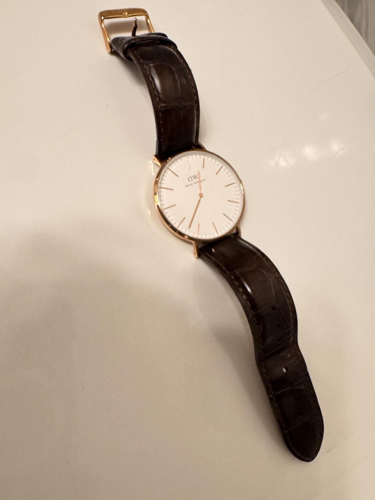 Daniel Wellington DW Men’s Classic Brown Leather Gold Tone Watch 40mm
