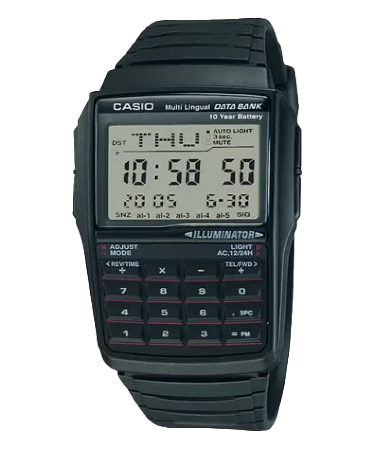 Casio Digital Data Bank 5 Alarm Multi-Lingual DBC-32-1ADF DBC-32-1A Men’s Watch