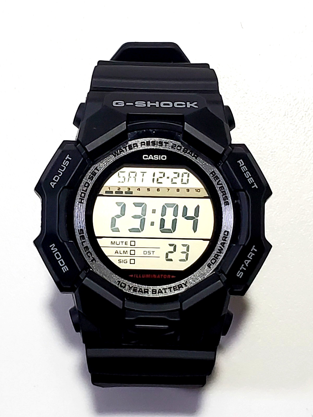 CASIO G-SHOCK GD-010 World Time Black Digital Watch Bio-Based Resin