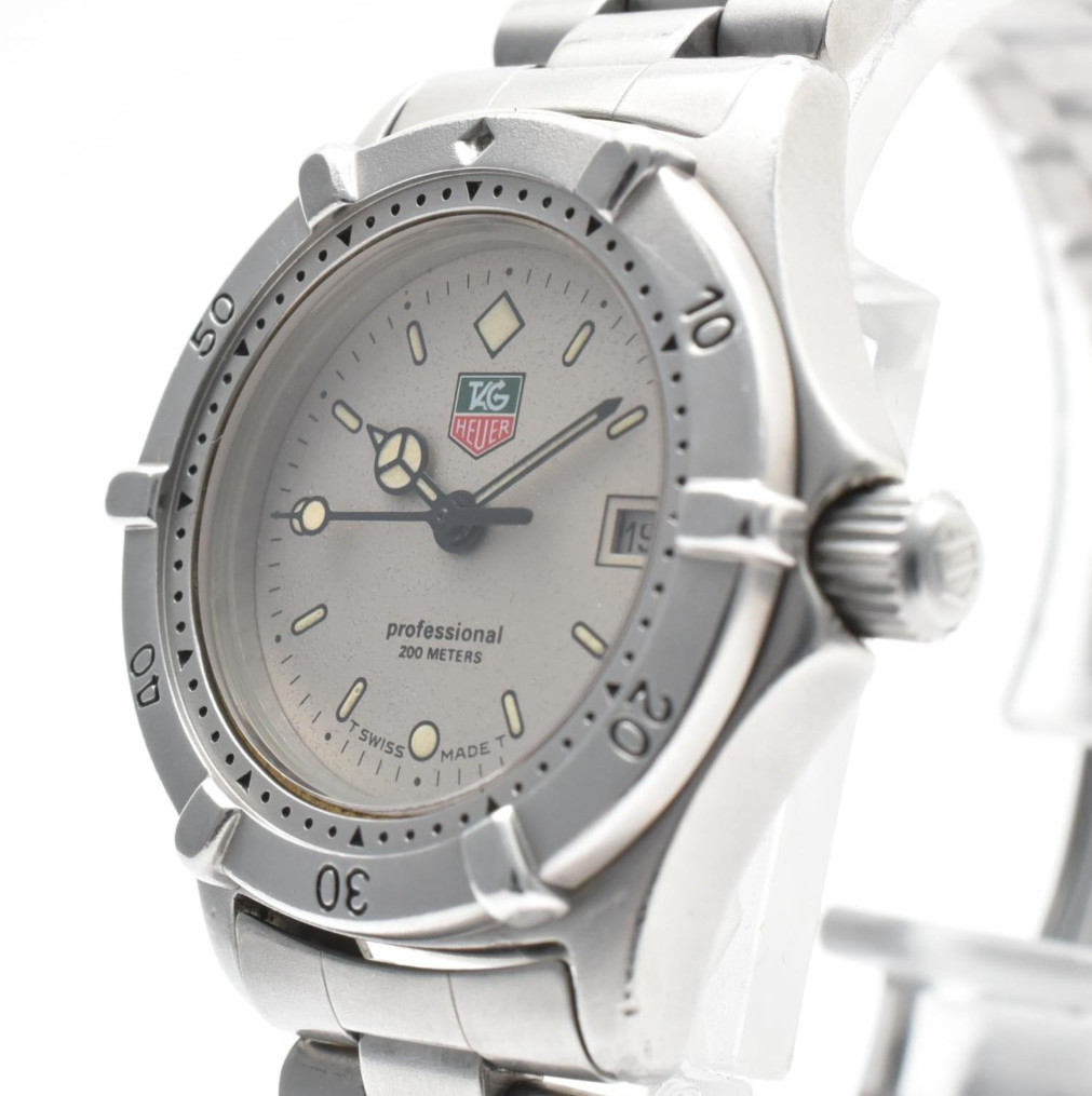 TAG Heuer 2000 962.208-2 Professional Silver Gray Dial Date Quartz Women’s Watch