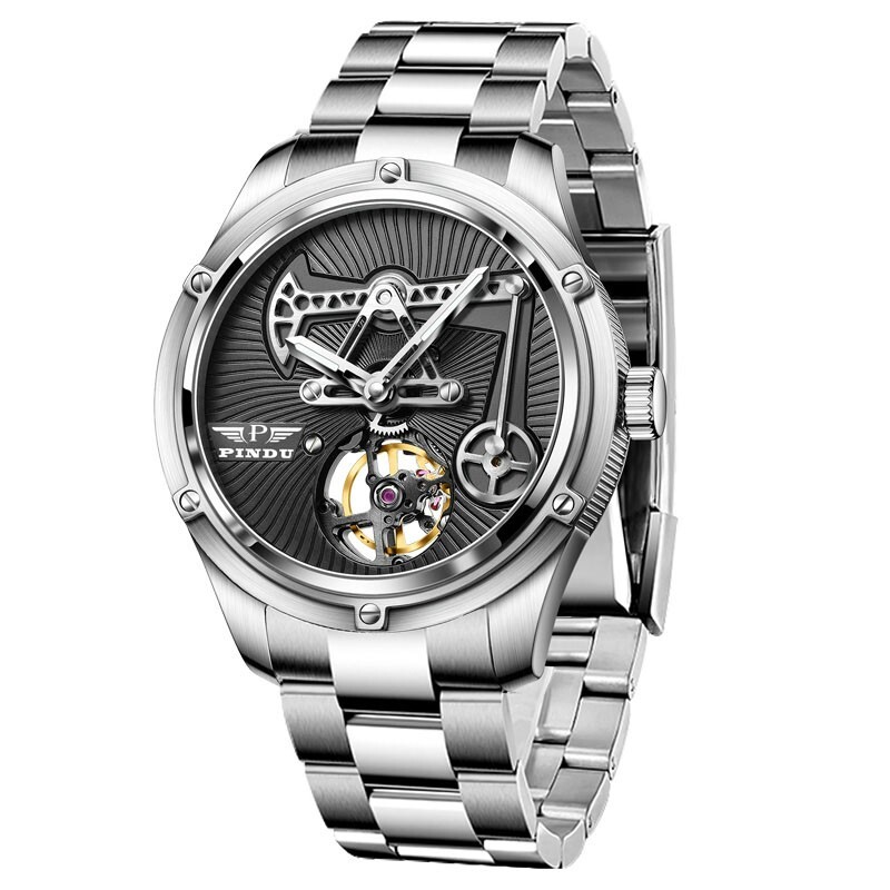 2024 PINDU oil well series hollow fashion business automatic luminous men’swatch