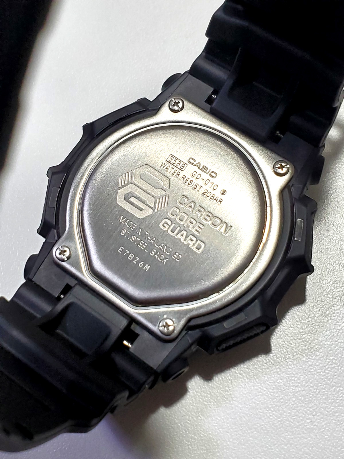 CASIO G-SHOCK GD-010 World Time Black Digital Watch Bio-Based Resin