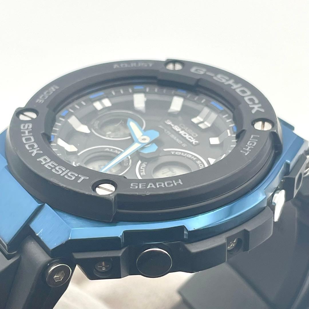CASIO G-SHOCK GST-W300G-1A2JF Blue Black Analog Digital Watch Used Japan