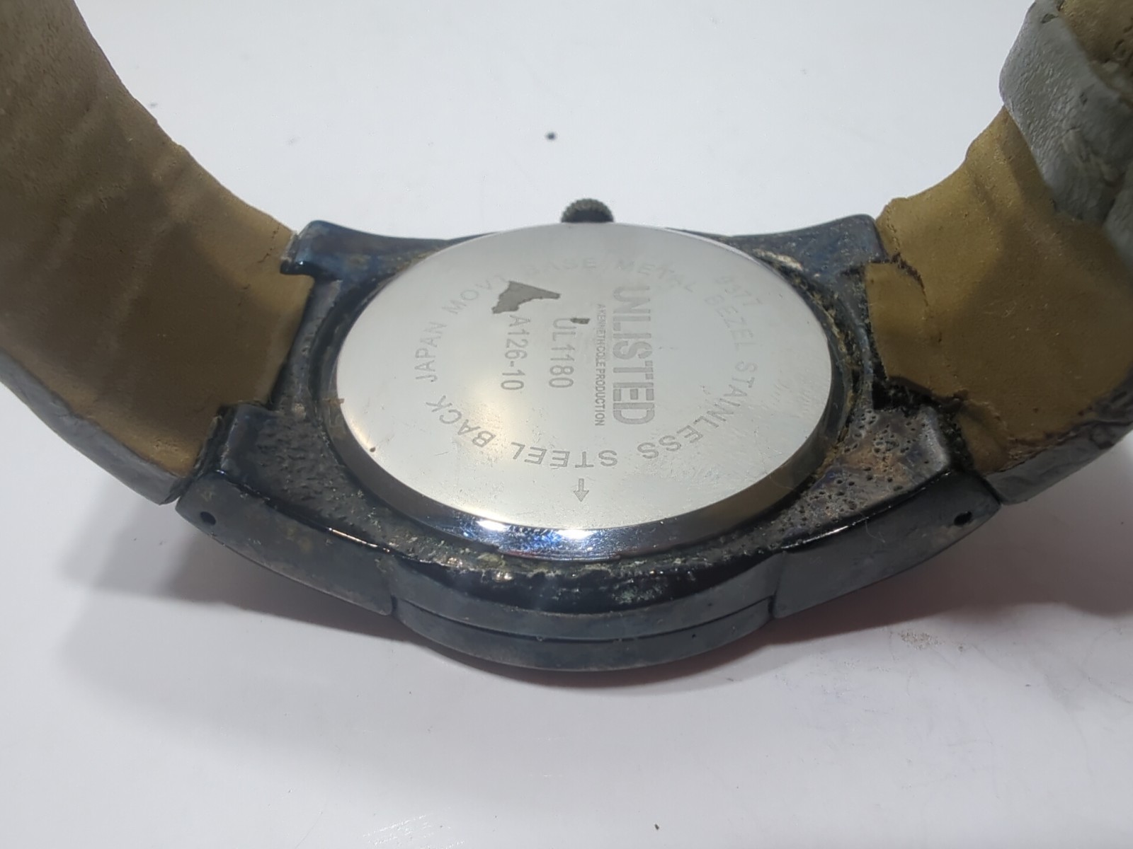 ✨USED✨ Unlisted UL1180 Men’s Watch – Black & Grey Stainless Steel – Japan Movt