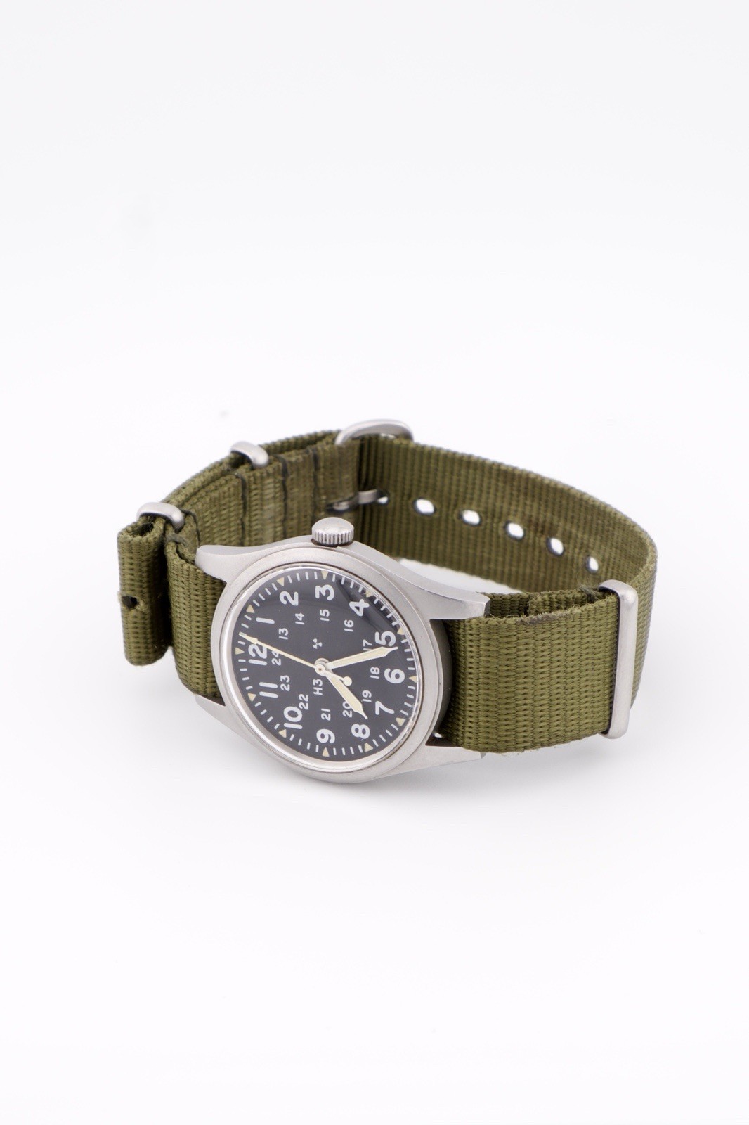 Hamilton MIL-W-46374B U.S. Military Field Watch H3 Hand Wind Army Issue 1982