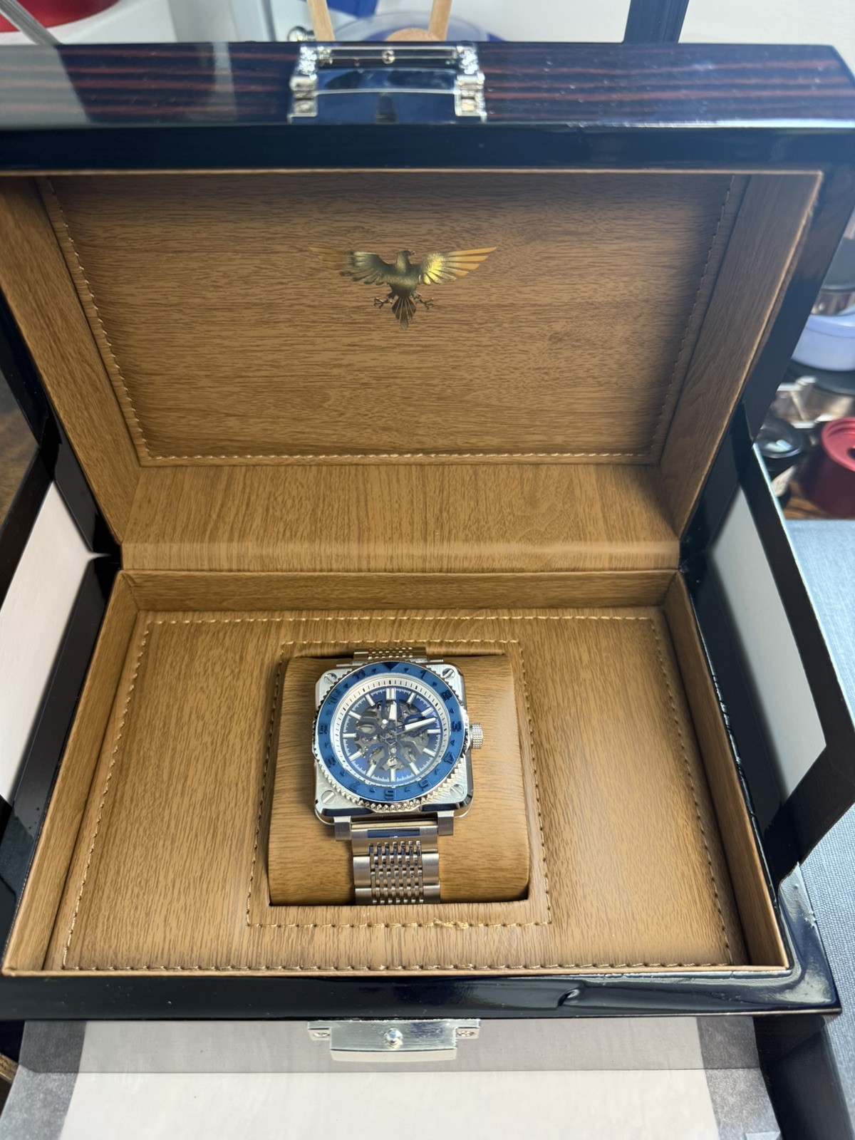 Skeleton mod watch NH72 automatic movement Sapphire glass