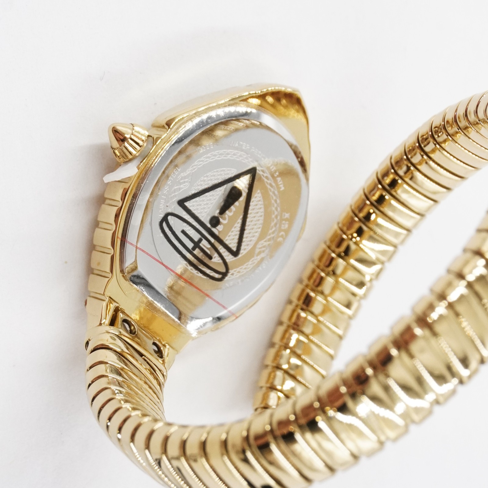 Just Cavalli Speranza Gold Tone Snake Quartz Ladies Watch With Green Dial – NWT
