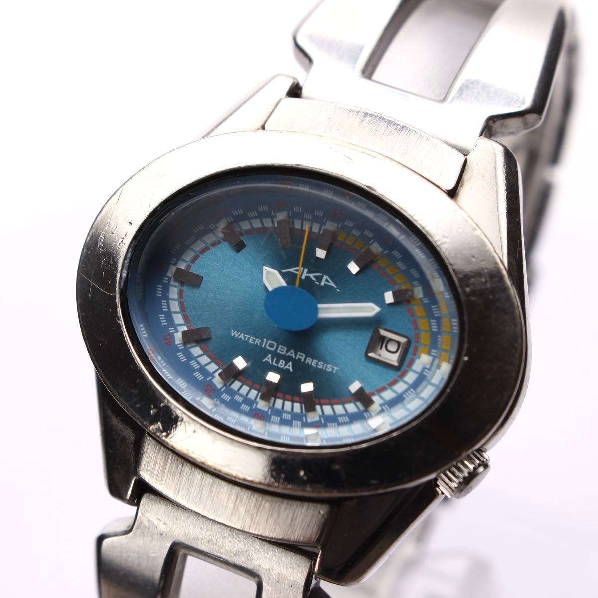 Rare SEIKO ALBA AKA Quartz Wristwatch Y2K Vintage Boys Size V782 5A40 Rare Worki