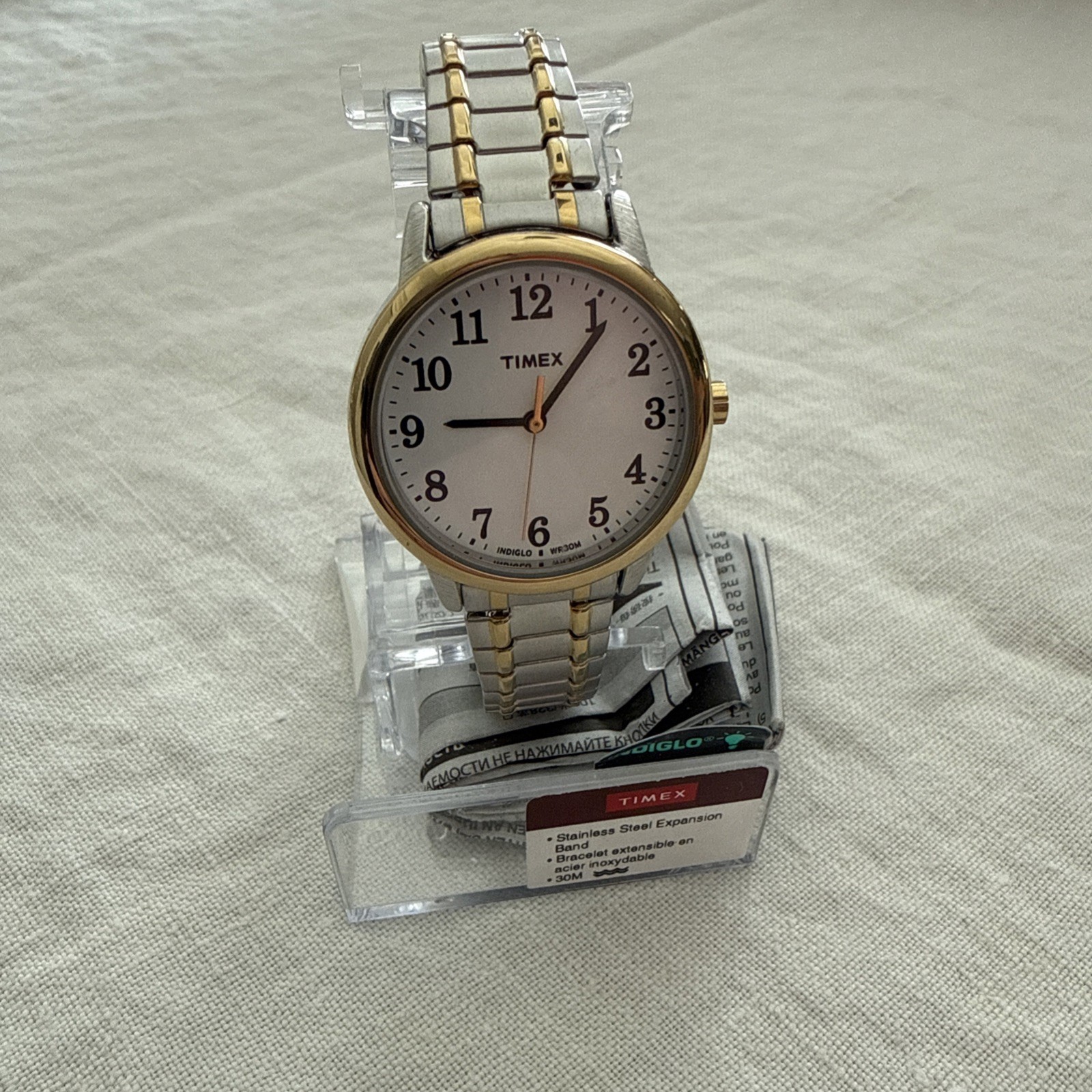 Timex Easy Reader Women’s 30mm Two-Tone Stainless Steel Expansion TW2P78700🔥👀