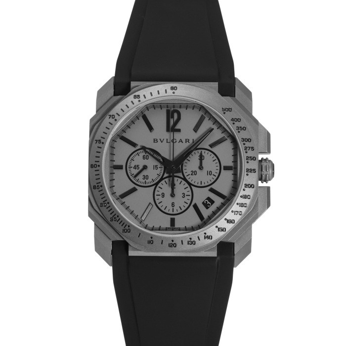 Bvlgari Octo BGO41C14TVDCH Titanium Rubber 41.0mm Gray Dial Automatic #YKW613