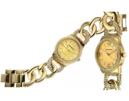 NEW Rousseau Angelica Wrap YELLOW Gold-Tone Ladies Watch (MSRP $650) FREE SHIP