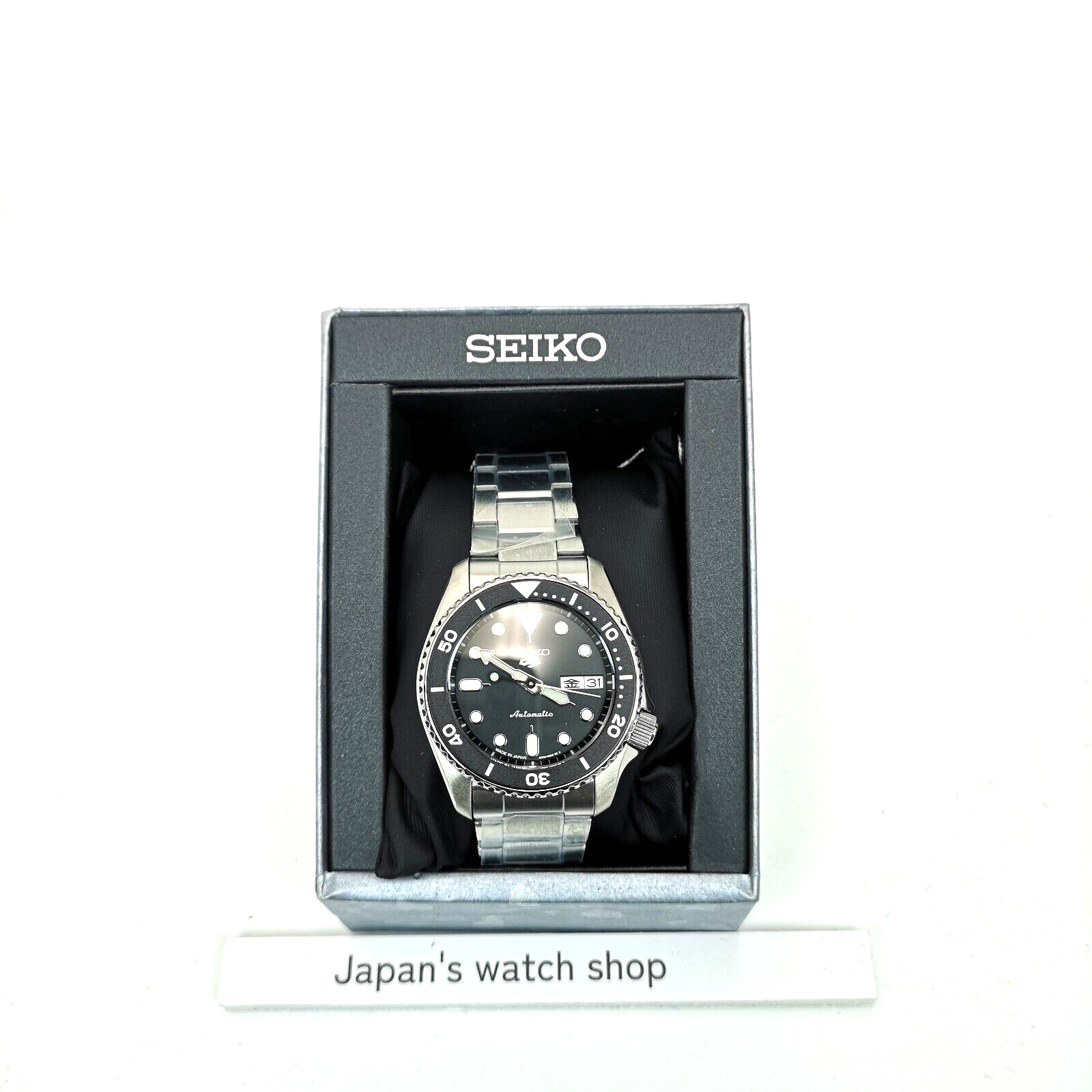 SEIKO 5 Sports SBSA225 Black Automatic Mechanical Diver Men’s Watch New in Box