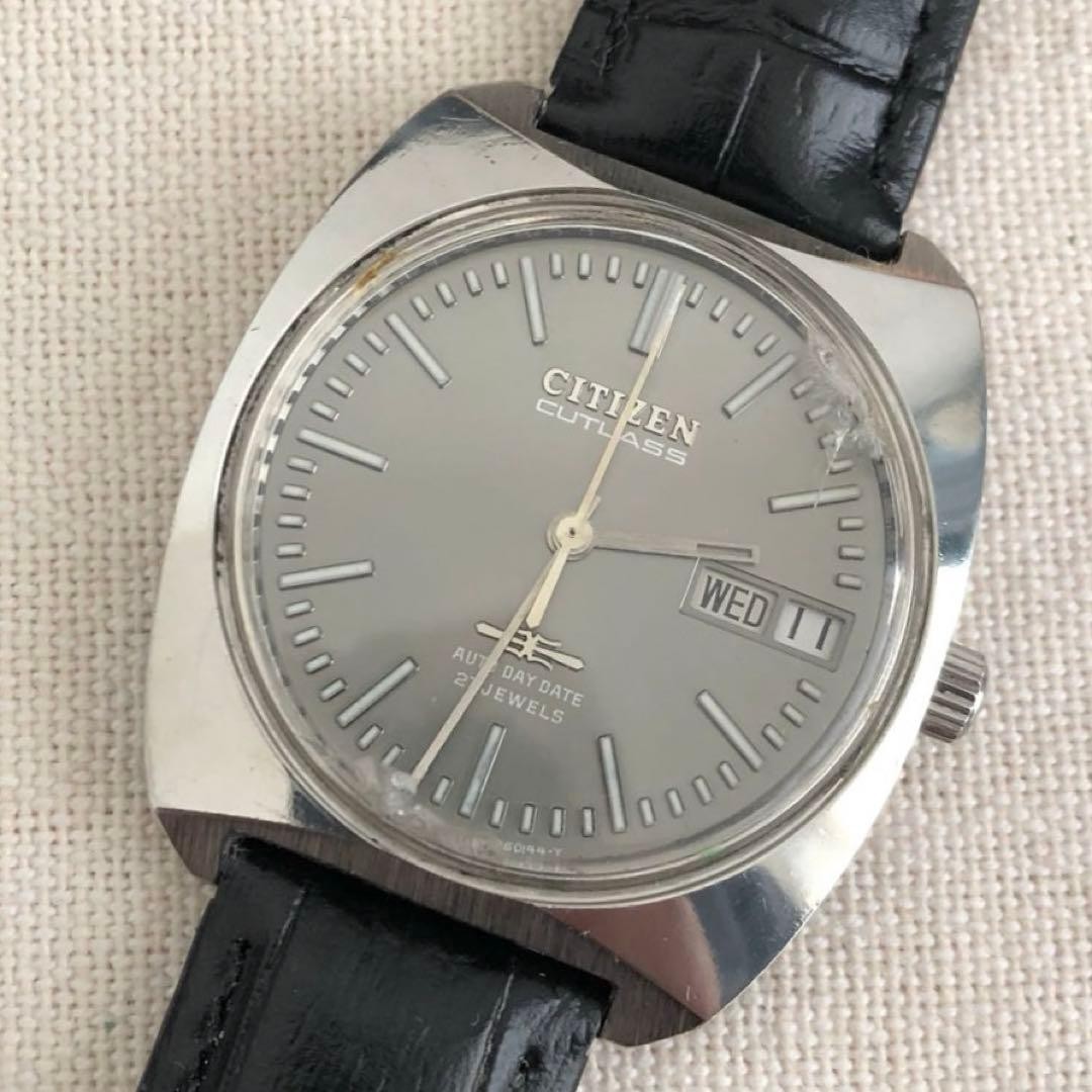 Citizen Cutlass Automatic Wristwatch Mens 27 Jewel Vintage 35mm 21cm wrist