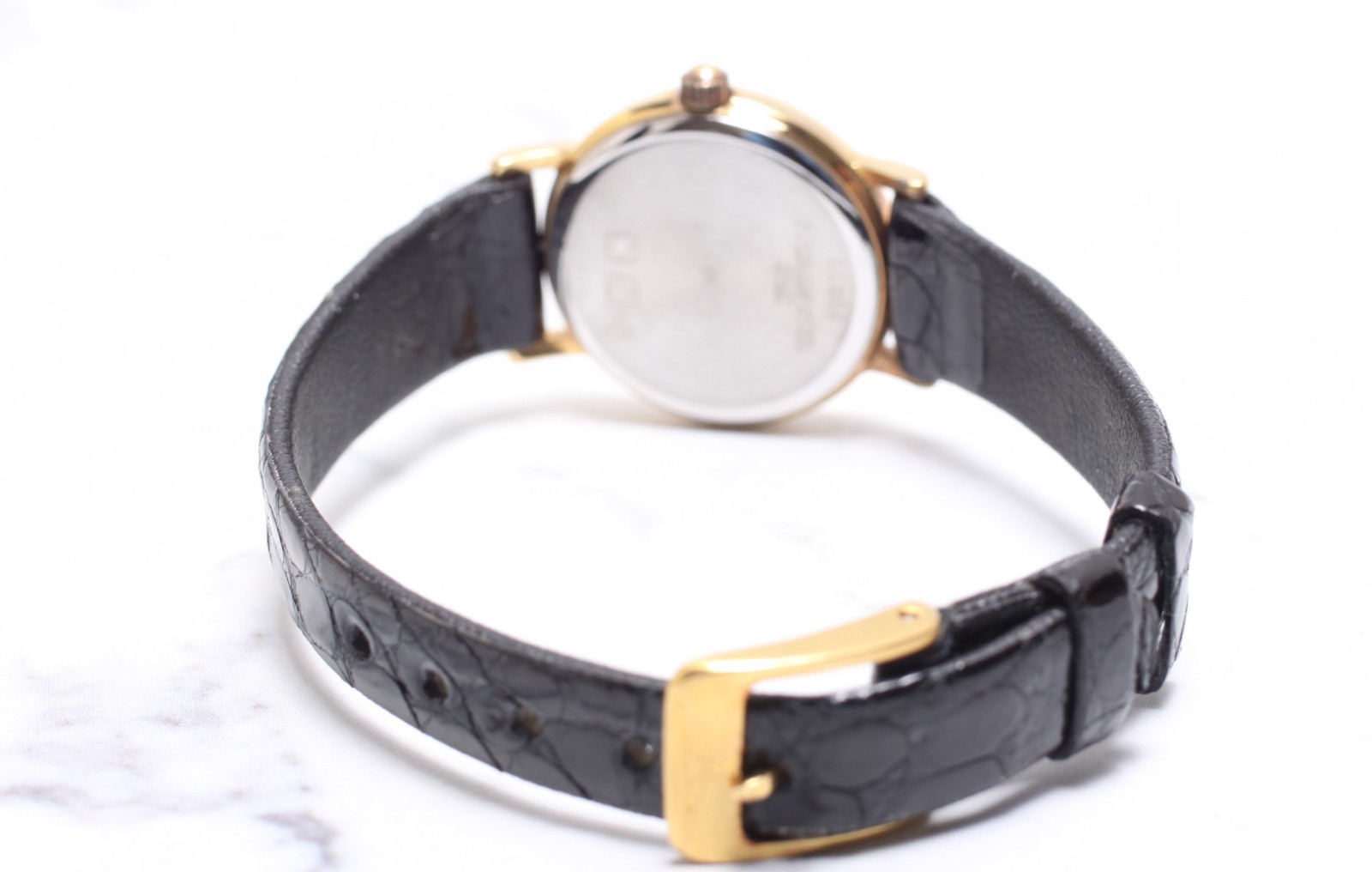 Vintage *EXC+5* Longines L4.136.2 Gold Dial 24mm Date Quartz Ladies Watch JAPAN