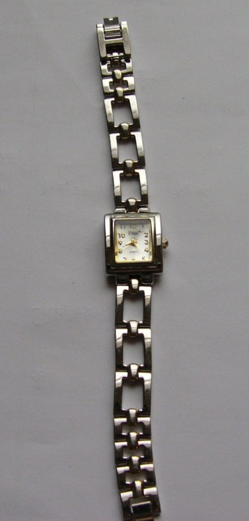 Vivani by Accutime Ladies’ Watch Rhinestones and Bangle Bracelet