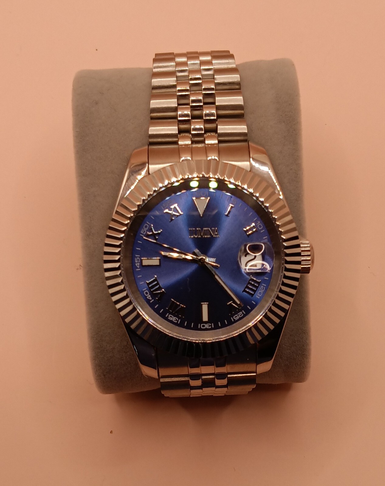 Micro brand Lumina 40mm Automatic Dress Watch 28,800 vph Sunburst Dial USA Rare