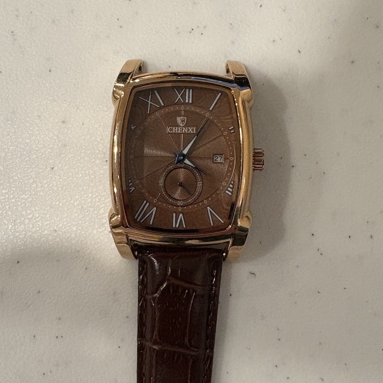 CHENXI 8209 Brown Watch 45mm With Calendar – Working